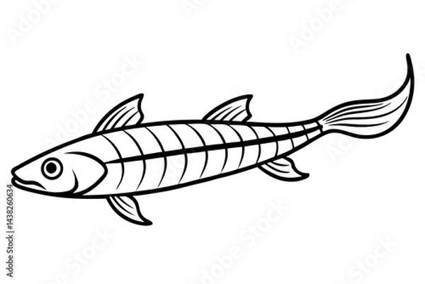 Obraz Abstract Oarfish Vector
