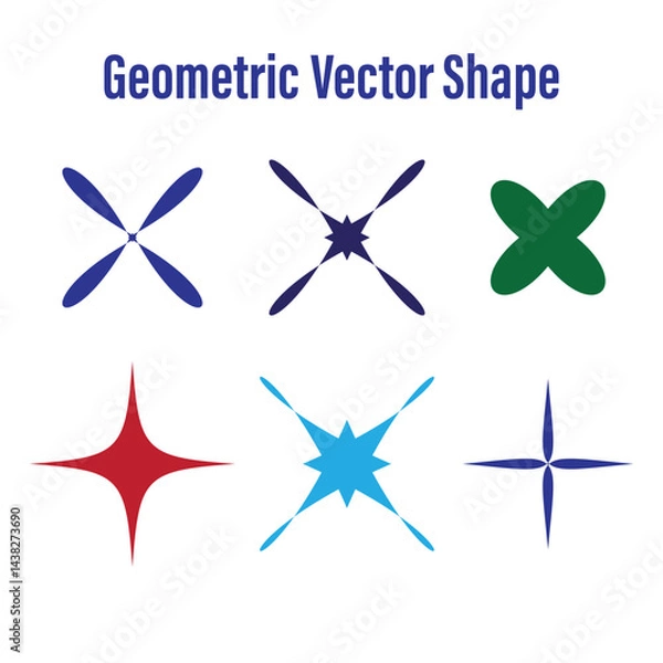 Obraz Geometric abstract Circle Shape And Effects Bundle Set.