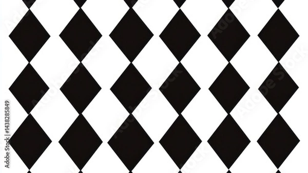 Fototapeta Geometric black and white diamond pattern design.