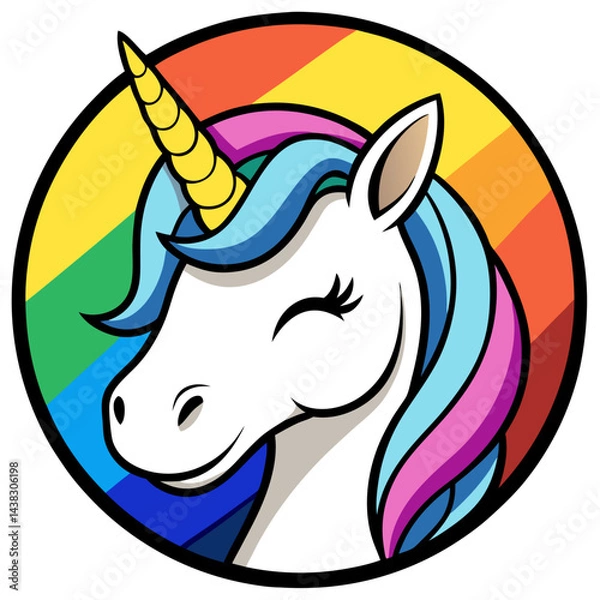Fototapeta vector illustration of a unicorn