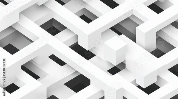 Fototapeta Abstract geometric shapes in a complex design pattern.