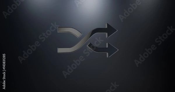 Obraz Random Shuffle Black 3d Icon