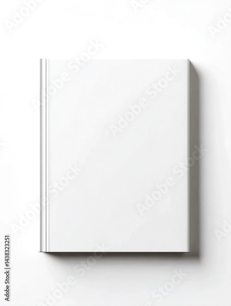 Fototapeta Minimalistic and Elegant Design of a Blank White Book Cover for Creative Projects : Generative AI