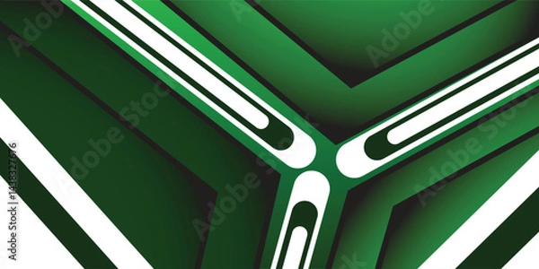 Obraz abstract background green arrow lines on white background vector design vector