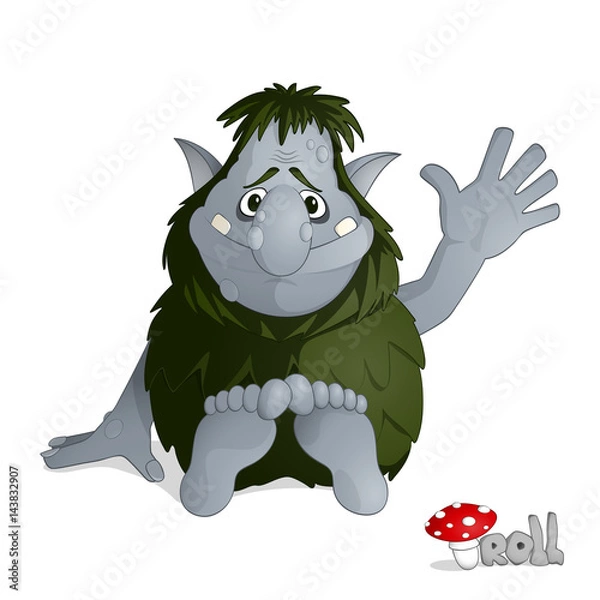 Obraz Small troll sitting