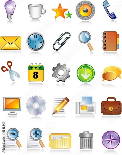Obraz shiny icons for web and internet