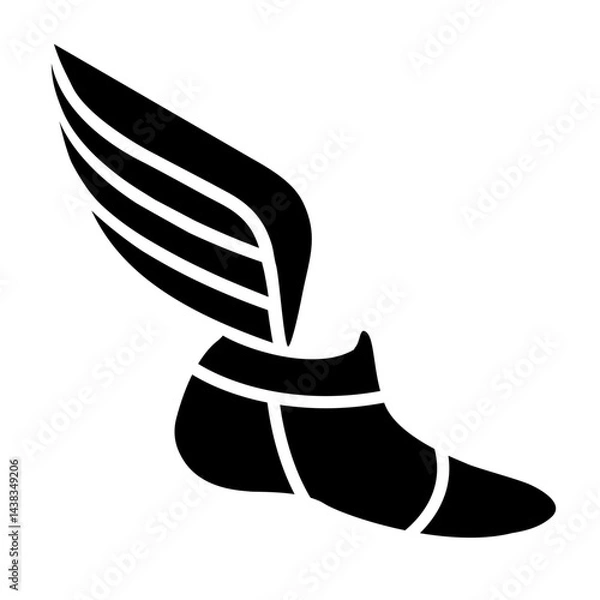 Obraz Winged sandal icon, fantasy shoe