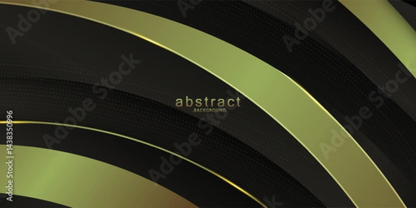 Fototapeta Abstract black background with golden lines luxury element design.vector eps10
