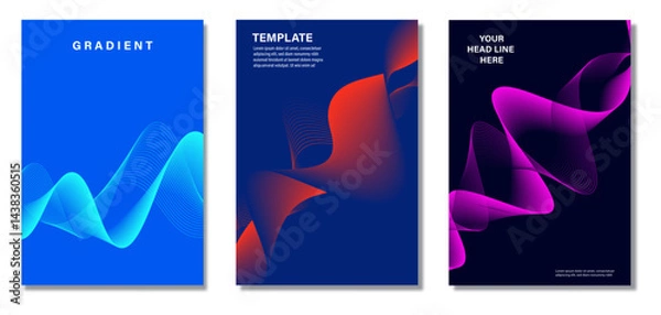 Obraz Set of minimal business cover template design.