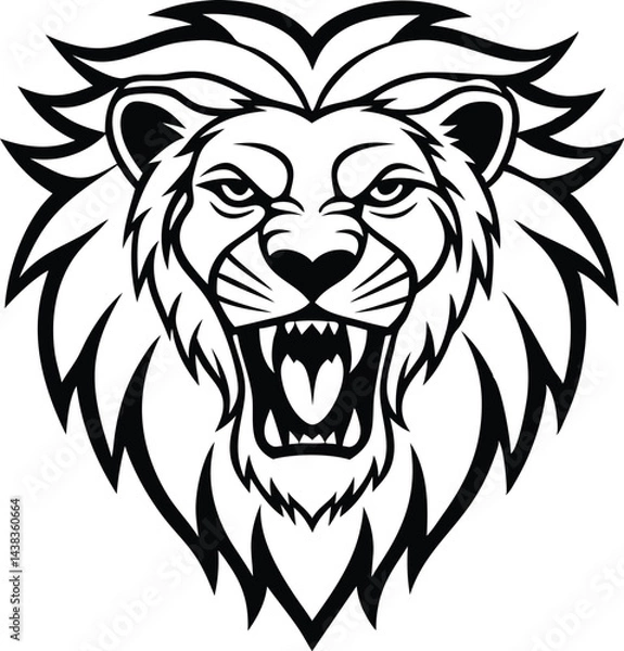 Fototapeta lion head vector