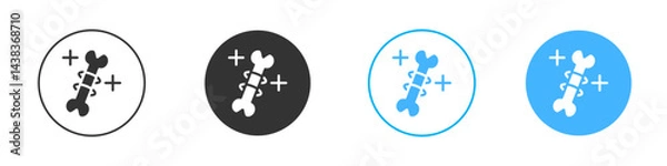 Fototapeta Strong healthy bones icon simple flat vector icon pack