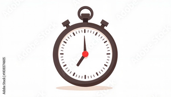 Obraz Stopwatch indicating victory time on white background, achievement concept