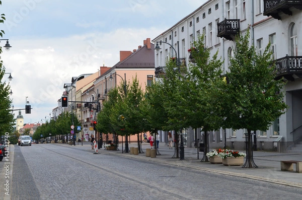 Obraz Centrum Białegostoku latem/Bialystok downtown in summer, Podlasie, Poland