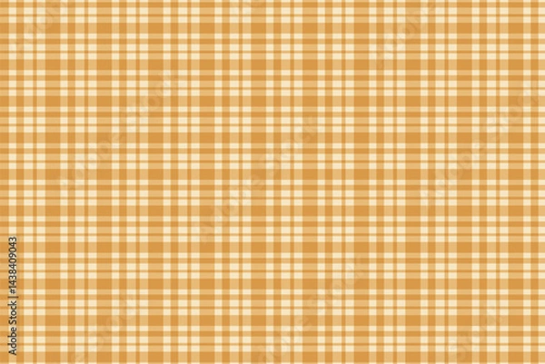 Fototapeta simple abstract lite soft cream color plaid check line pattern creamy checkered background with a pattern of squares warm toned gingham checkered texture