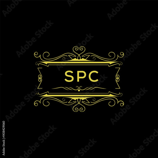 Fototapeta SPC Letter Initial Logo Design Template Vector Illustration