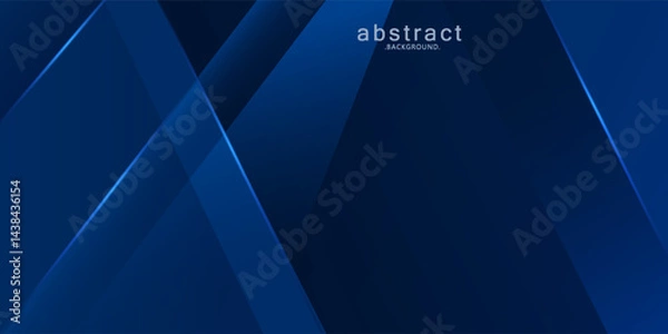 Fototapeta Abstract futuristic dark blue background with light and shadow. Eps10 vector