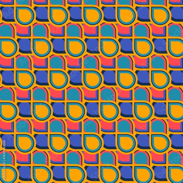 Fototapeta Abstract shapes pattern design