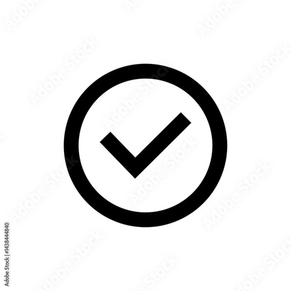 Fototapeta Check Mark Icon Vector | Tick, Confirm, Approve Symbol.