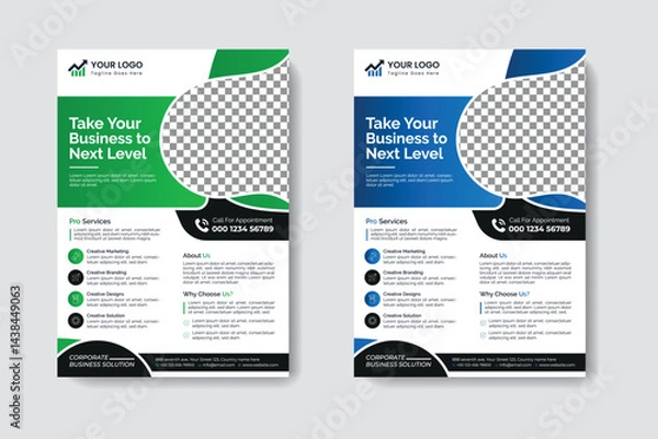 Fototapeta Corporate Business Flyer Design Template