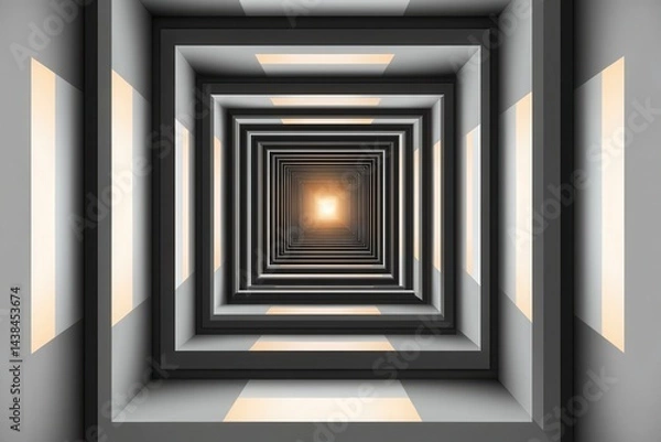 Fototapeta Abstract tunnel perspective