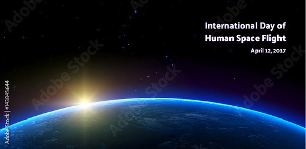 Obraz  International day of human space flight. Big dipper and little dipper.