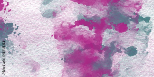 Fototapeta Beautiful abstract watercolor background. Beauty sweet pastel yellow and green colorful with fluffy clouds on sky. multi color rainbow image. abstract fantasy growing light. .
