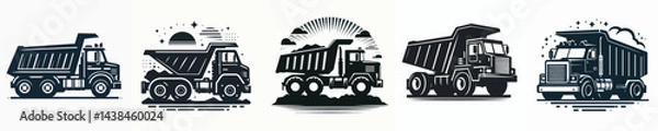 Obraz Vector of a dump truck.