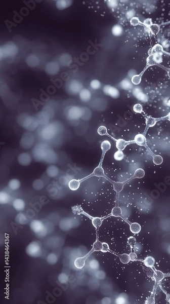 Obraz Collagen Molecule Background Fusing Science and Beauty for Anti-Aging