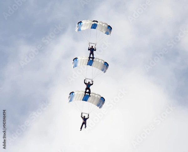 Obraz grupa spadochroniarzy