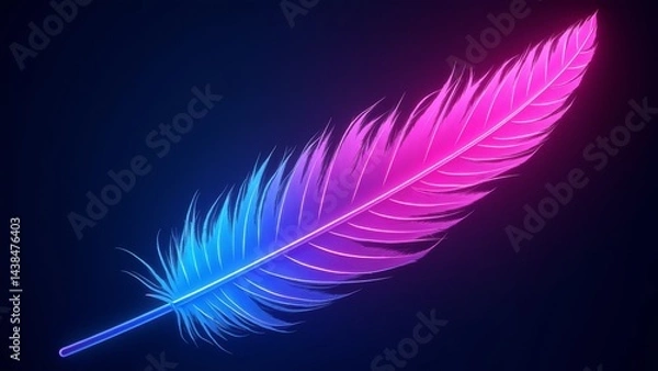 Fototapeta Colorful Feather Illustration Art