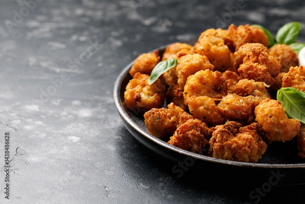 Obraz Deep fried squids, seafood with dipping sauce