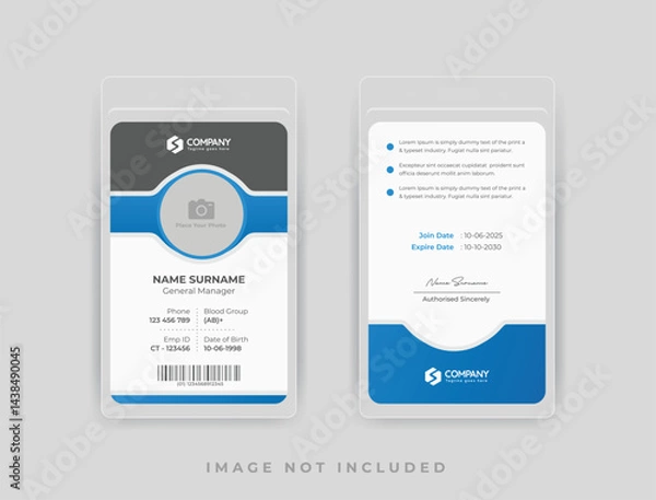 Fototapeta Professional Employee ID Card Design