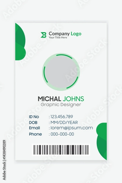Obraz Professional Employee ID Card Design
