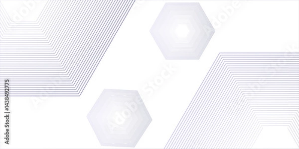 Obraz Abstract blue circle lines on white background. Geometric stripe line art design. Modern gradient lines pattern. vector illustration Futuristic technology concept.