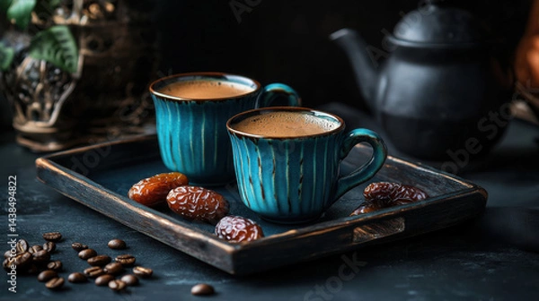 Obraz Coffee and Dates Delightful Treat