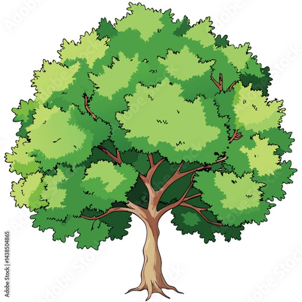 Obraz Big tree isolated on white background 