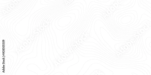 Obraz abstract topographic wave line black, white line map texture Topography wave line grid map. white wave line geography landscape Topo contour map on white background