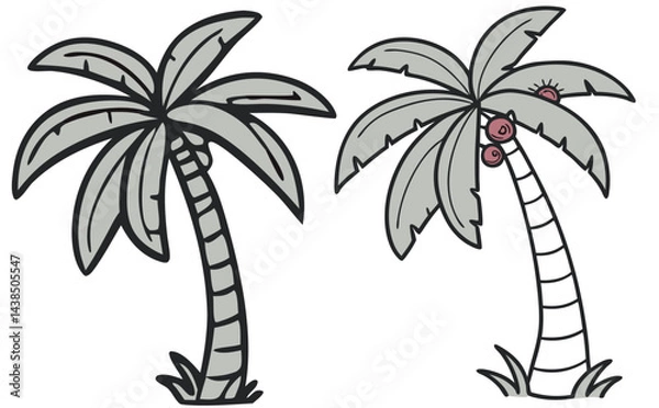 Obraz palm tree vector illustration