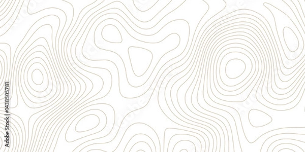Obraz abstract topographic wave line black, white line map texture Topography wave line grid map. white wave line geography landscape Topo contour map on white background