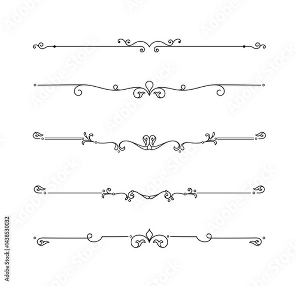Fototapeta Elegant Decorative Line Art That Perfectly Complements Any Elegant Design Projects