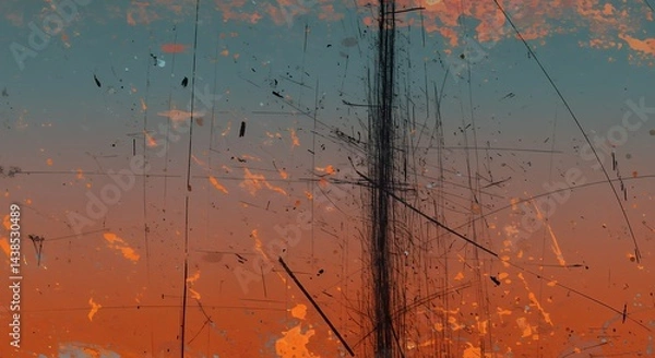Fototapeta Abstract Grunge Texture with Scratches
