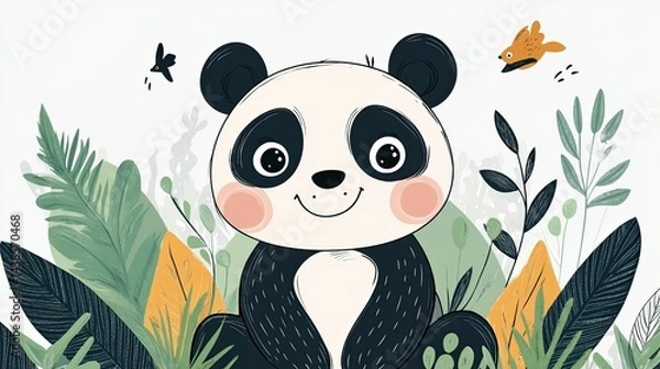 Obraz Playful animal clipart featuring colorful illustrations of various species for educational, creative, and childrenâ€™s projects.