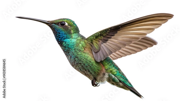 Obraz hummingbird on a green background