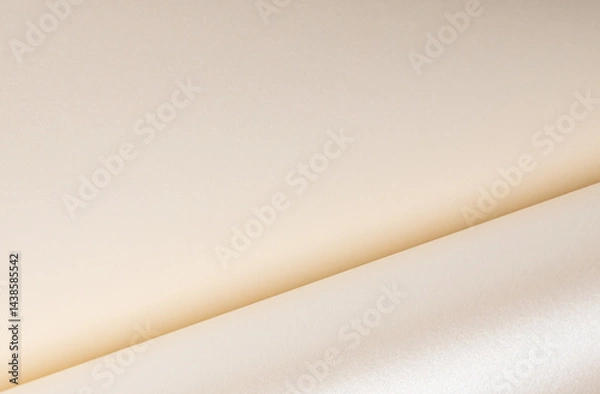 Fototapeta Ivory paper texture with a pearlescent, satin finish, featuring a shimmering gradient and glossy surface, creating a luxurious, sleek design with fine sparkling details, a rich chic backdrop with.