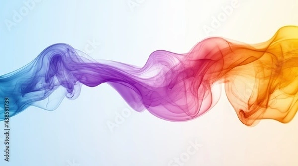 Fototapeta A colorful smoke cloud background with abstract motion and softness