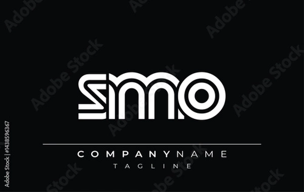 Obraz SMO Creative Unique Modern Letter Logo Design. Stylized logo featuring a unique letter design, presenting abstract minimalist aesthetics and modern appeal.