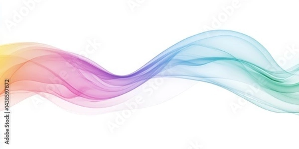 Fototapeta Chromatic haze background showcasing smooth ink wave curve