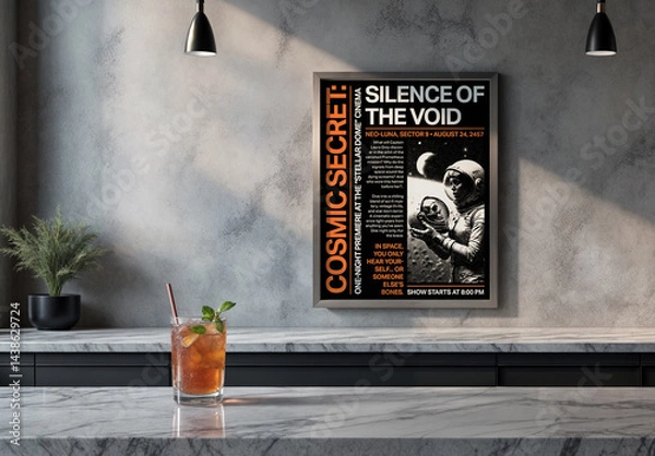 Obraz Swiss Style Sci-Fi Poster Layout