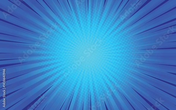 Obraz Comic Abstract Blue Background Fun and Dynamic Comic Style Design