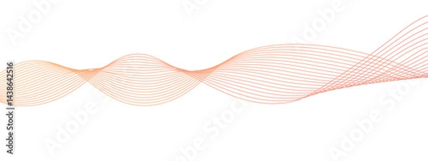 Fototapeta Colorful layers strokes waves line design vector curved texture wallpaper. Modern transparent Line art striped graphic. Curved stroke lines abstract vector lines background texture digital drawing.